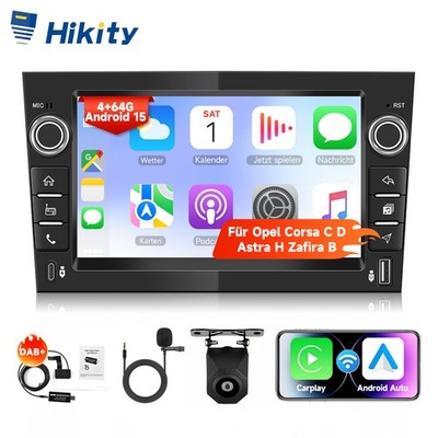 Autoradio Carplay DAB+ 4+64G GPS Navi FM HD Für Opel Corsa C Combo Tigra Twintop