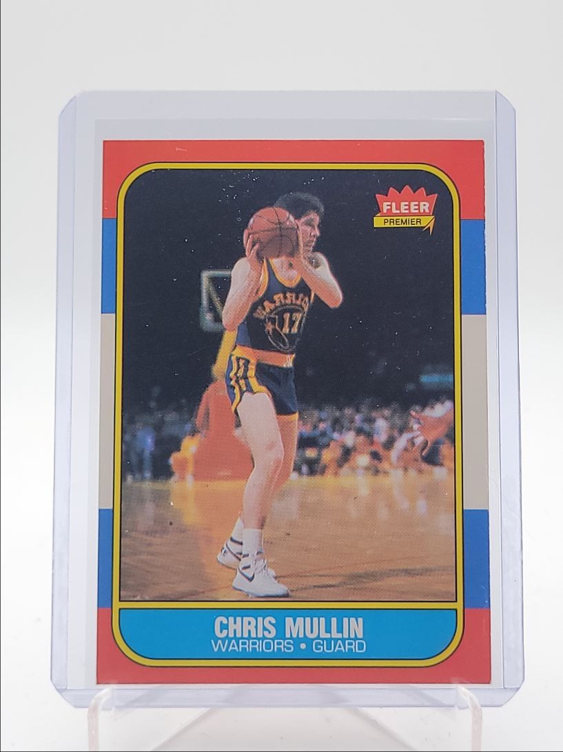 CHRIS MULLIN 1986-87 FLEER PREMIER BASKETBALL ROOKIE WARRIORS #77 RC Q5902