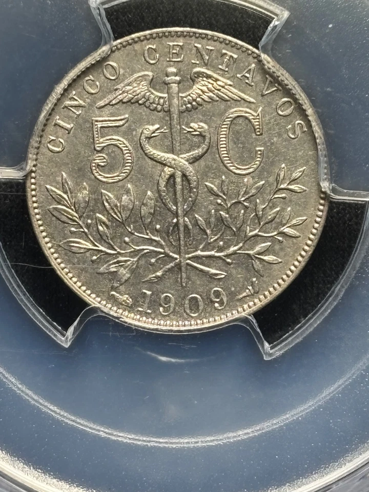 1909-A Bolivia 5 Centavos – PCGS MS-64 – Paris Mint – Scarce Key Date - Image 3 of 3