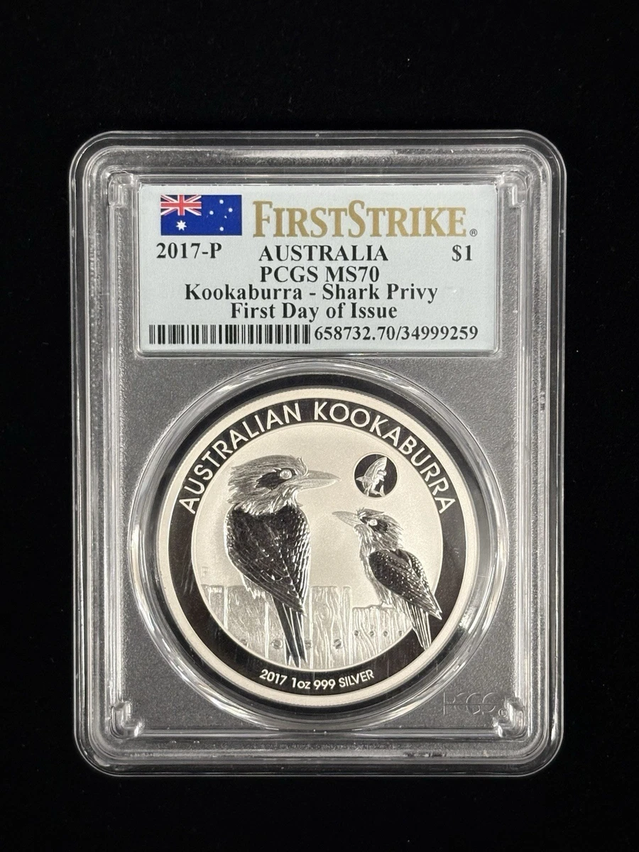 Australian Kookaburra MS 70 Graded PCGS Certified Silver Bullion