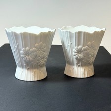 Vintage MCM West German Kaiser Dahlem Porcelain Pair Of Candlestick Holders