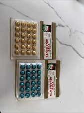 Vintage Kurt Adler Miniature Glass Tree Ornaments 48 Pcs. Gold And Blue