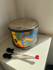Kids Floor Drum Remo  Percussion  With Sticks. 25cm diameter.