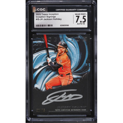 2025 Topps Inception Jackson Holliday AUTO /75 #IS-JH CGC 7.5 NRMT+