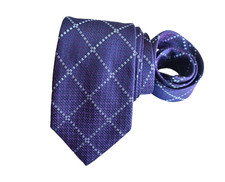 PINK MEN'S TIE PURPLE/GEOMETRIC WIDTH: 3.25" LENGTH: 60"