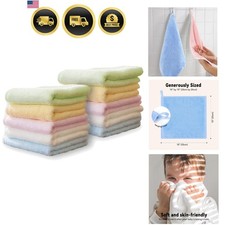 Luxury Washcloths Towel Set 10 Pack Baby Wash Cloth for Bathroom-Hotel-Spa-Ki...