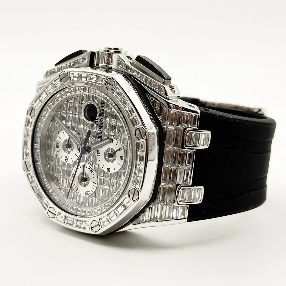 Audemars Piguet Royal Oak Offshore Chronograph 44mm Custom Baguette Diamonds - Image 4 of 4