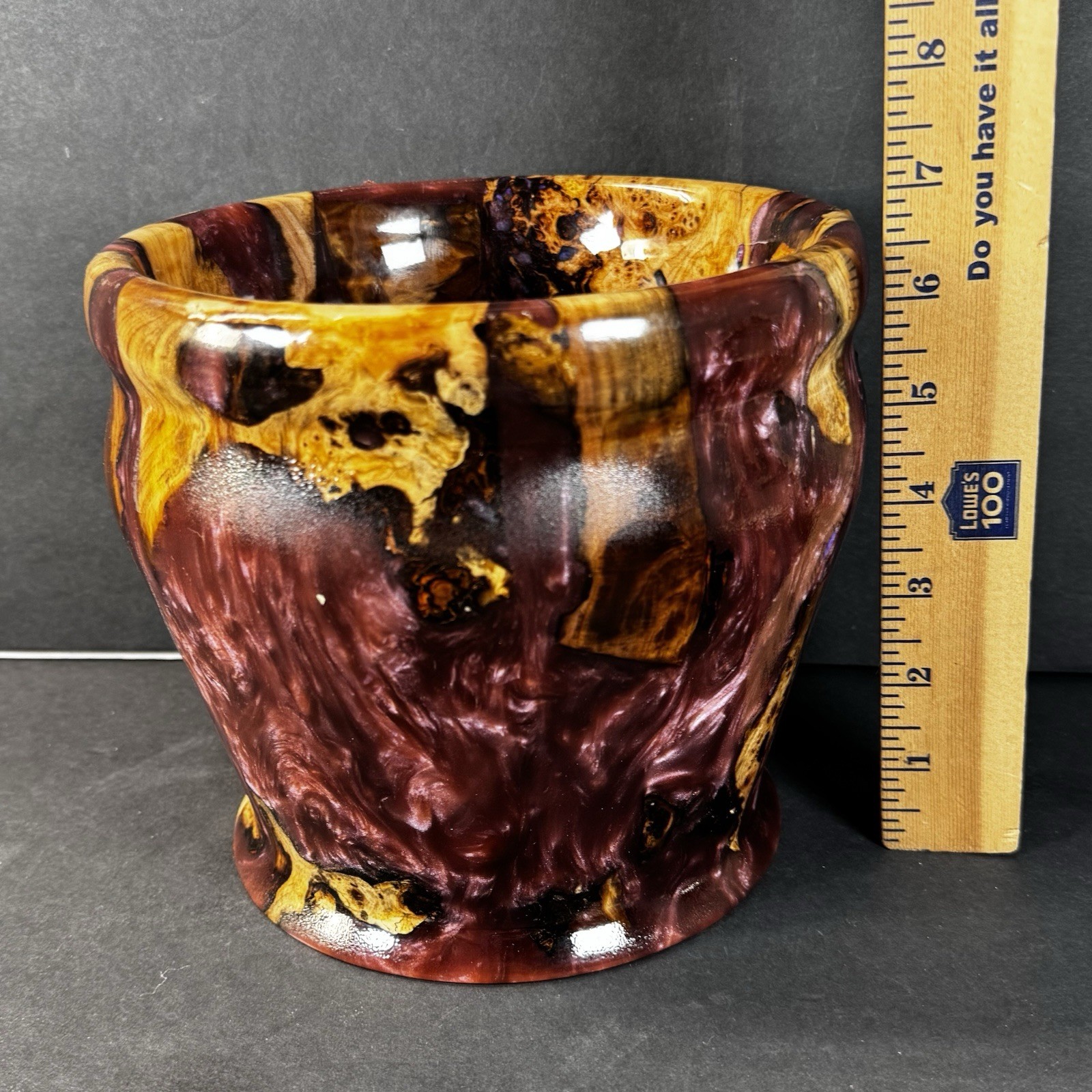 Handmade Pecan Wood and Resin Bowl Decorative Unique