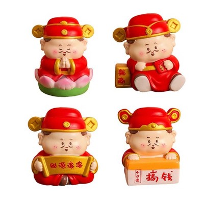 Figurine du dieu de la Fortune, petit Cai Shen, Statue du dieu de la