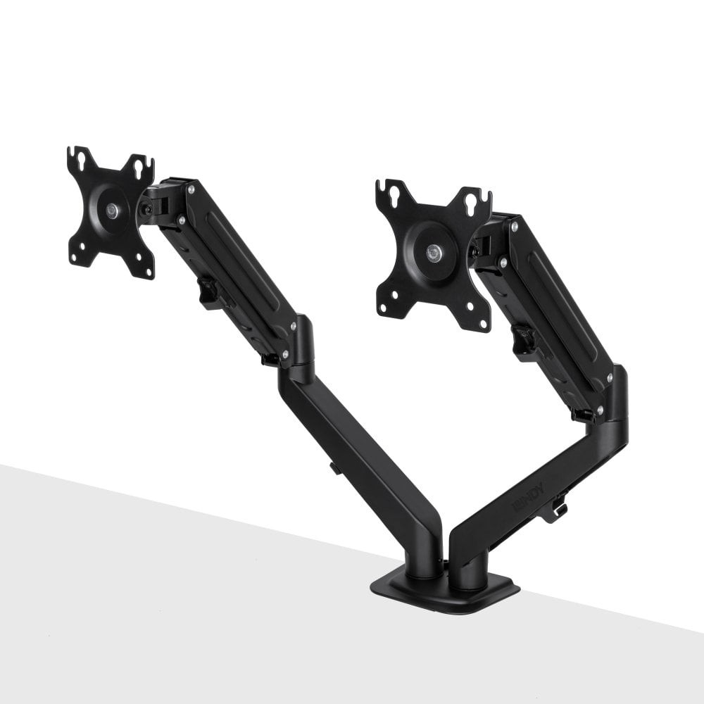 Dual Desktop Gas Spring Monitor Arm Black VESA Dual Screen Mount Stand