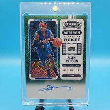 2022-23 PANINI CONTENDERS ALLEN IVERSON Veteran Ticket ON-CARD Autograph #VT-AIP