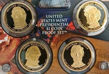2010-S Proof President dollar Lot of 4 w/COA (No Box or Shell) ~ Free Shipping!