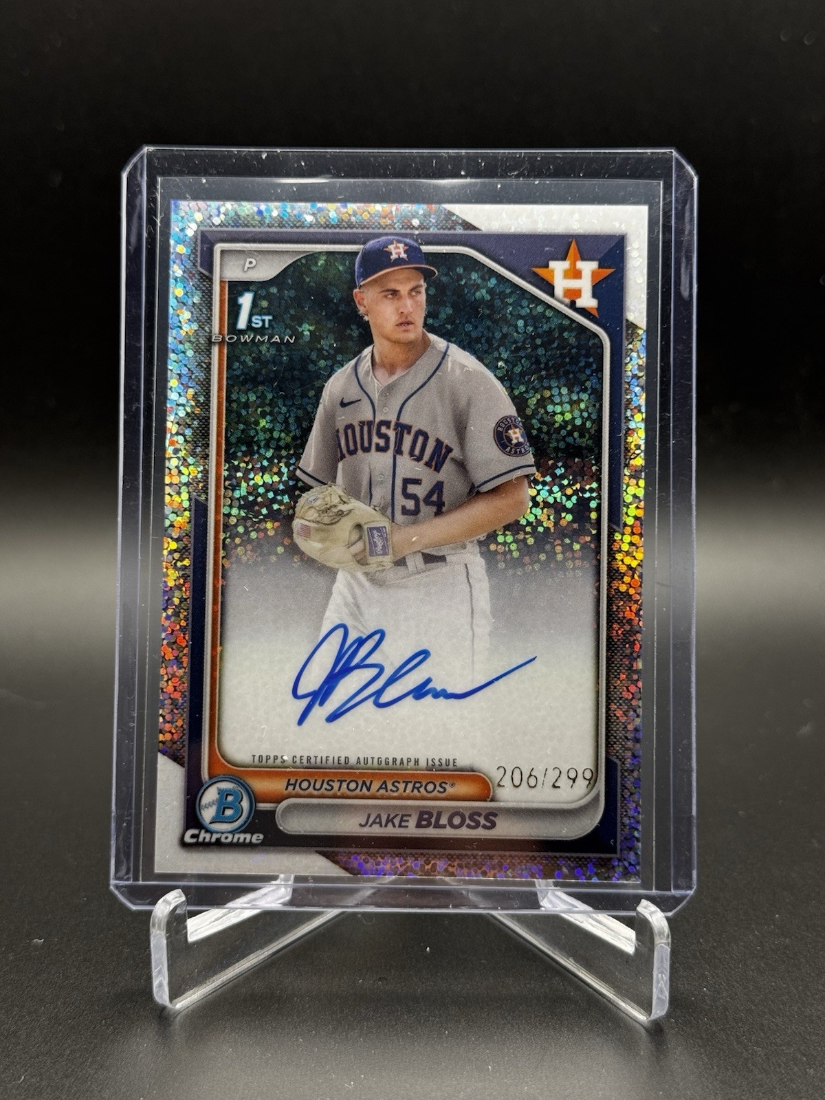 JAKE BLOSS 2024 Bowman Chrome Speckle Refractor Auto /299 1st