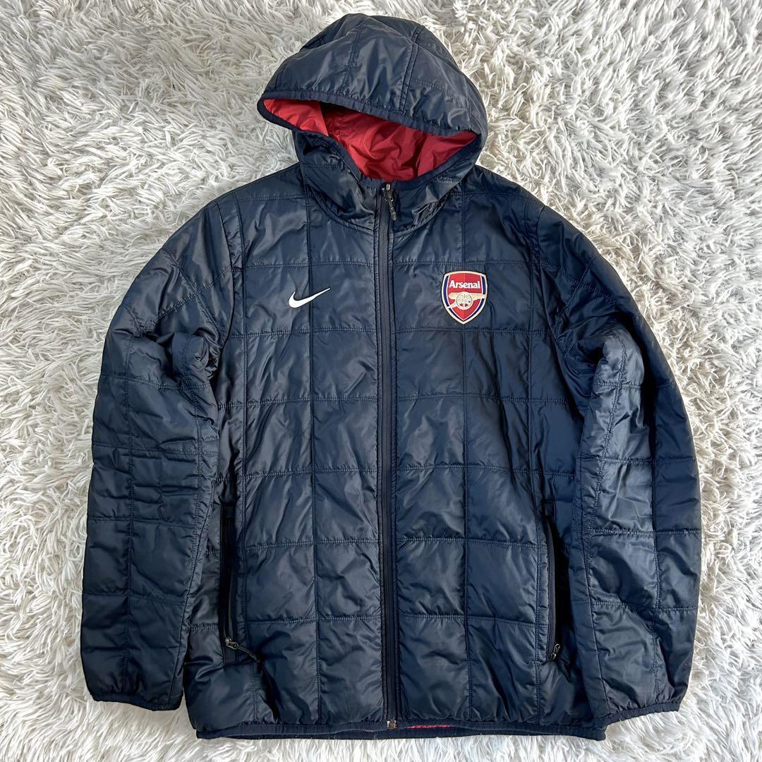 Nike Arsenal Nylon Down Jacket Soccer Football Size L Nike Arsenal Nylon Down Jacket Soccer Football Size L