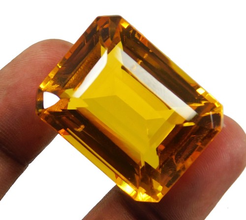 Pietra Preziosa Sciolta Naturale 124 Ct Mogok Giallo Painite Taglio Smeraldo Certificata - Foto 18 di 23