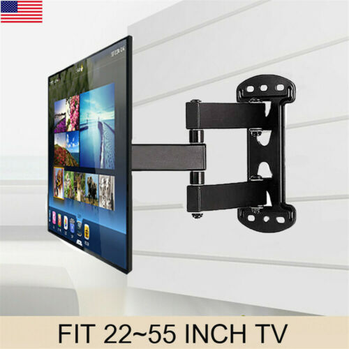 Full Motion TV Wall Mount Swivel Bracket 32 40 42 47 55 Inch LED LCD Flat Screen - Afbeelding 1 van 12