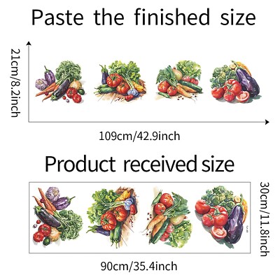 SACINORA Colorful Vegetable Wall Stickers - Removable Peel & Stick Vinyl Decals For Kitchen, Nursery, Home Decor - View #10