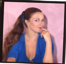 Jane Seymour 1980 Busty Sweater Girl Glamour Original 2.25 x 2.25 Transparency