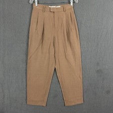 Everlane Women's Size 0 Brown High Waisted Put Together Pleat Cuffed Pants