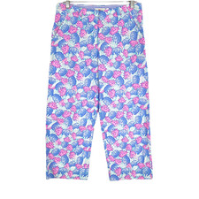 Vineyard Vines Crop Pants Size 4 Linen Cotton Pineapple Beach Preppy PT-775