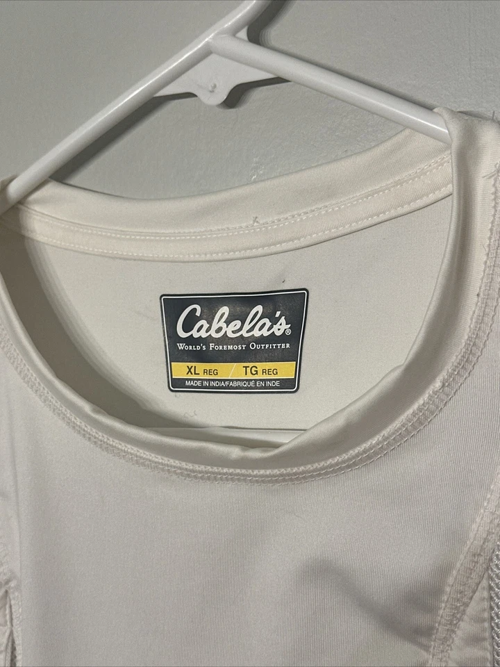 Cabela's Men's Size XL White Tactical Concealed Carry Holster Shirt Short Sleeve - Image 4 of 4