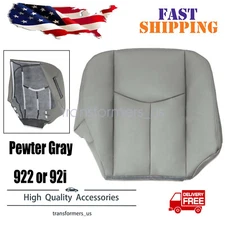 For 2003-2006 Chevy Tahoe Suburban Passenger Bottom Power Seat Cover Gray 922