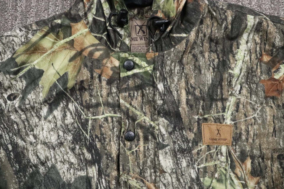 Game Winner Soft Felt Jacket Snap Zip Hunting Camo Mossy Oak Men's Medium - Image 4 of 4