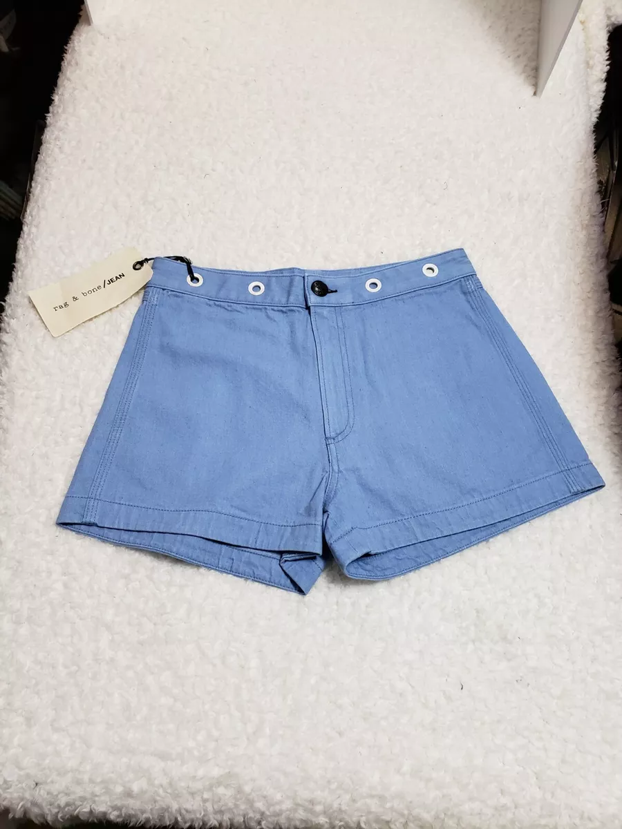 Rag Bone Womens High Rise Hot pants Shorts Fuzzy back detail Sz 25