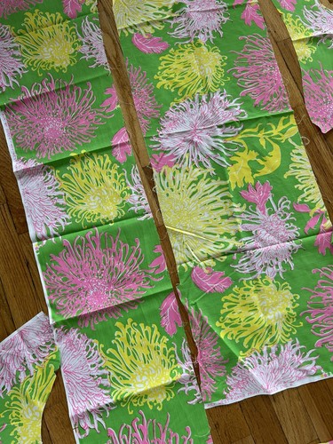 Rare Lily Pulitzer ZUZEK Key west Hand Print Vintage Quilt Fabric Remnant Scrap - Picture 2 of 8