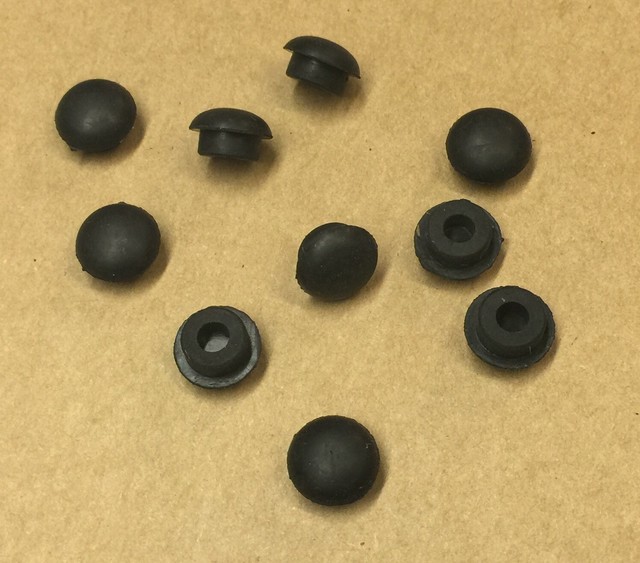 10 Piano Rubber Buttons/Bumpers, Black, 7/16" diameter eBay