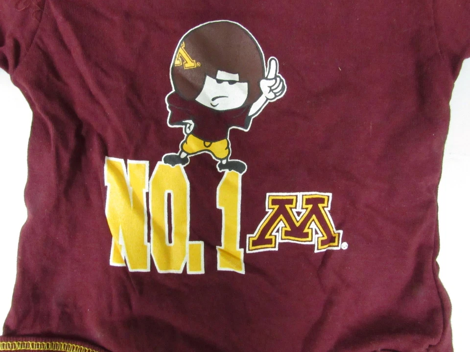 New Michigan Wolverines #1 Infant Size 0/3 Months Maroon Creeper - Image 3 of 3