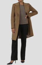 $1995 Fleurette Women's Brown Reed Wool Coat Jacket Size 12