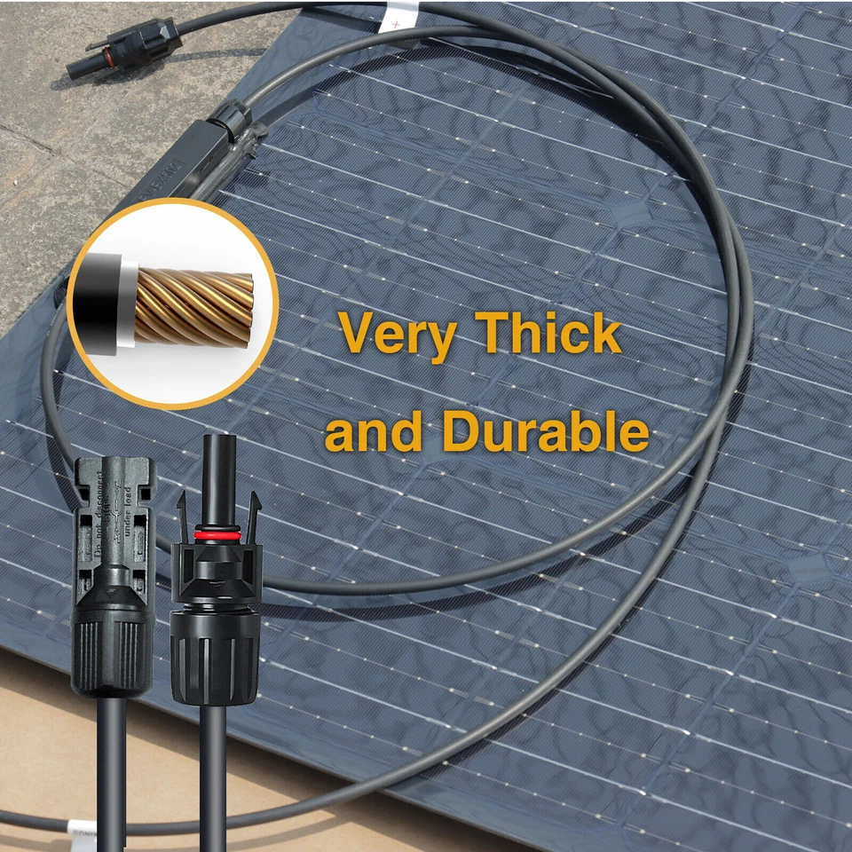 400W Watt flexibles Solarpanel-Kit für Camping Zuhause Wohnmobil Akku Laderegler - Bild 3 von 4