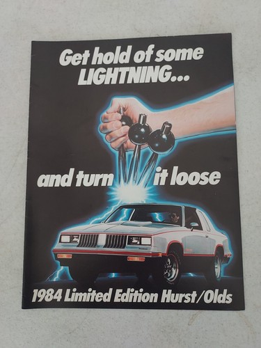 vintage 1984 Oldsmobile Hurst/Olds Cutlass Limited Fold Out Car Brochure 8"x11"