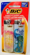 Collectible BiC Lighter ~ 2 Pack ~ BiC Positive Affirmations Edition Lighters
