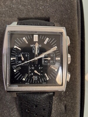TAG Heuer Monaco Men's Black Watch - CS2111.FC8119
