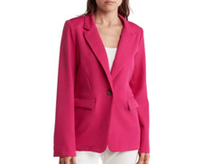 LUSH CASUAL NOTCH COLLAR BLAZER IN FUCHSIA Size Medium NWT