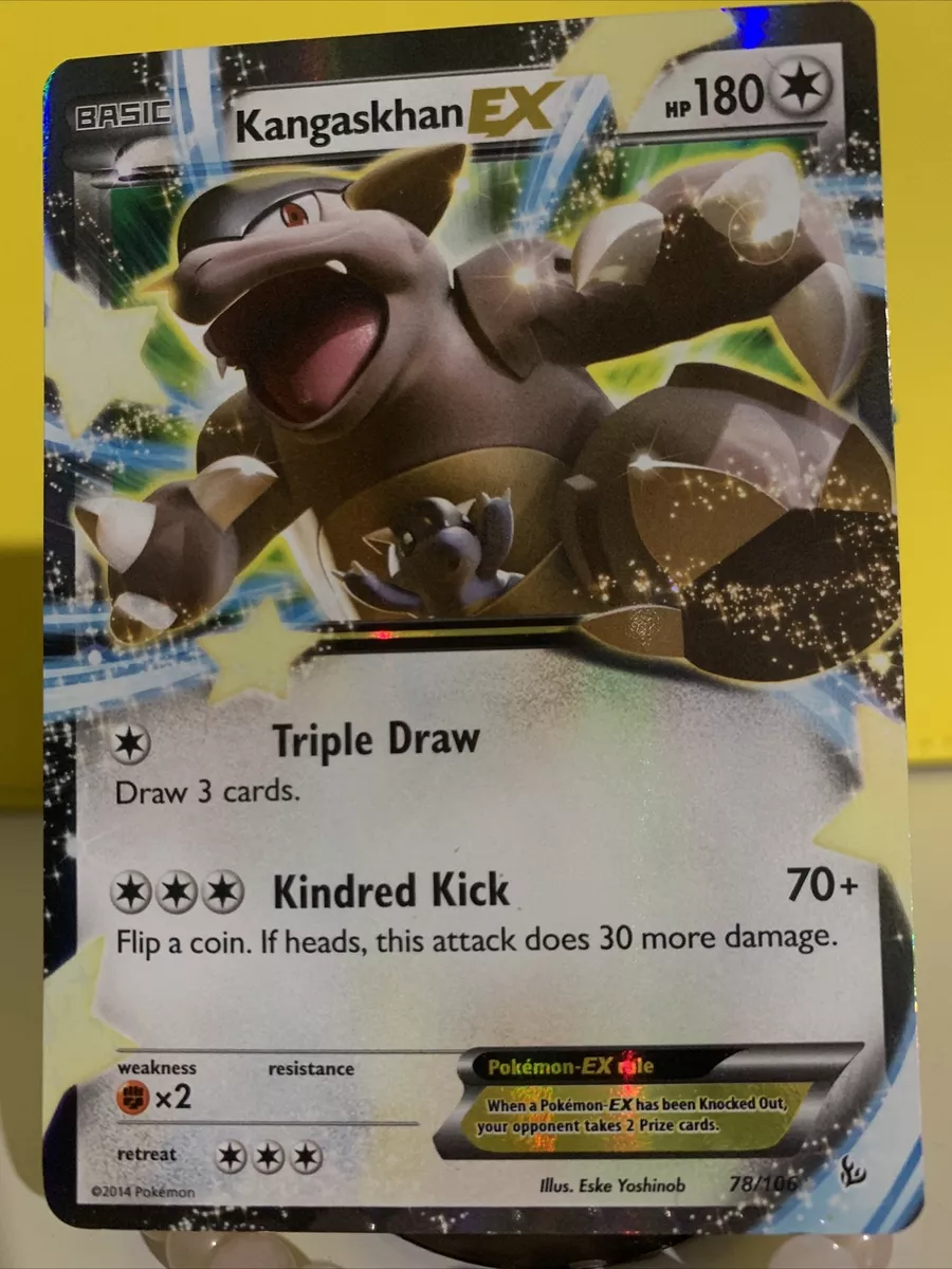 💥 Pokemon TCG Kangaskhan EX Flashfire Ultra Rare NM Foil 78 Colorless HP  180 👀