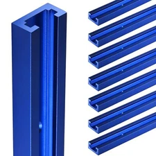 8PCS 12" Double Slot T-Track - Pre-Drilled Aluminum for Woodworking