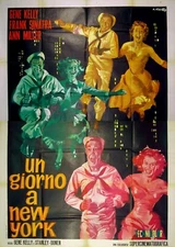 ON THE TOWN 1949 Gene Kelly Frank Sinatra Vera-Ellen ITALIAN POSTER