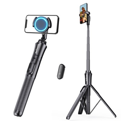 Sensyne 62'' Magstick Selfie Stick Tripod, All-in-One Phone Tripod with Magne...