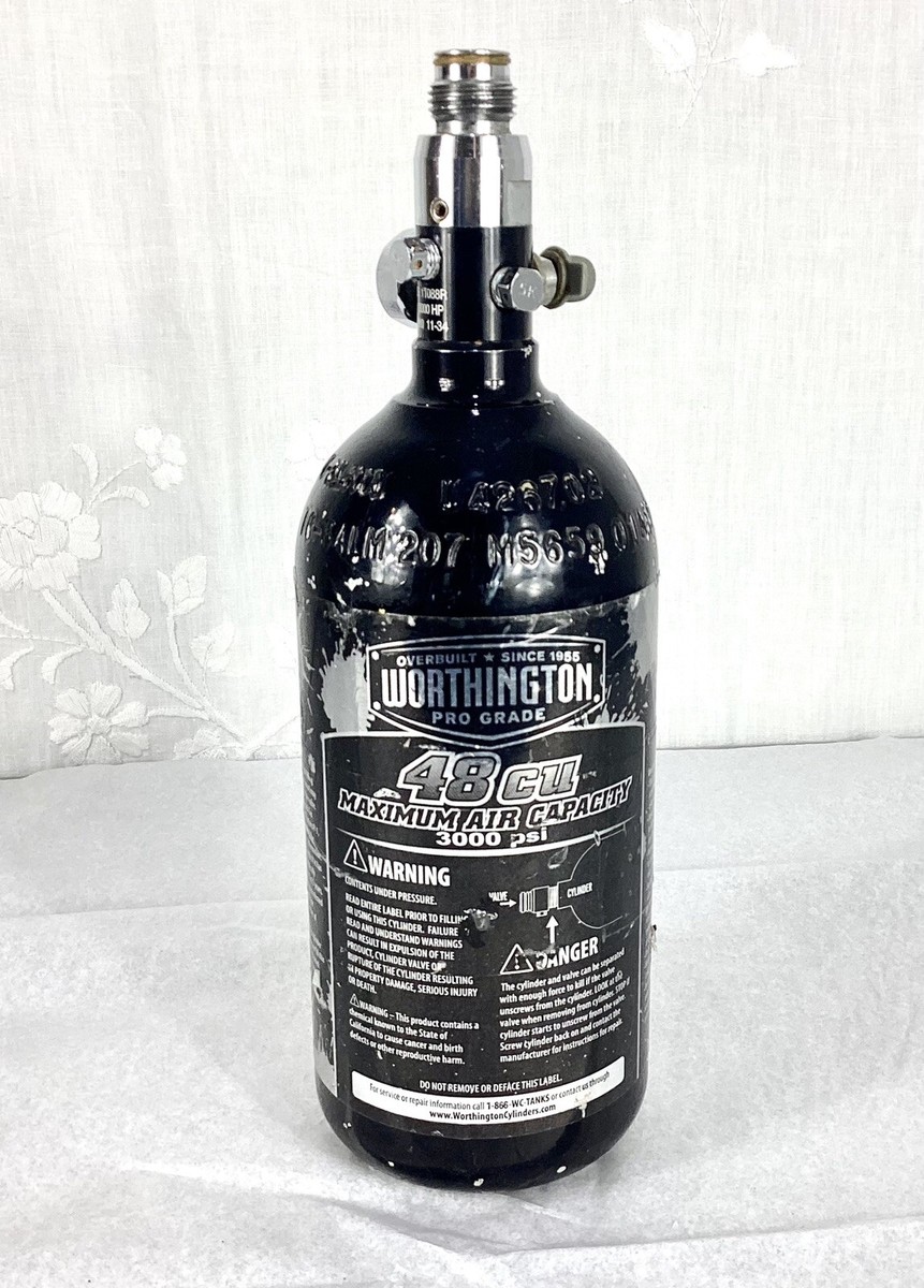 Worthington 3000 psi 48cu Paintball CO2 Tank - Untested Good