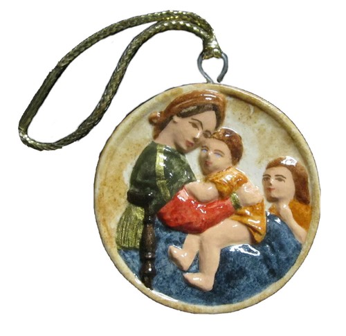 SEBASTIAN MINIATURE SML-048A Raphael's Madonna of Chair Ornament 2501 - Picture 2 of 3