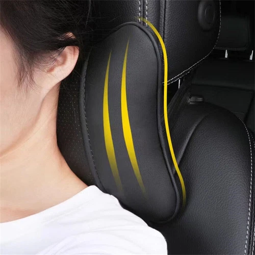 2Pcs Car Neck Pillow Breathable Soft Rest Cushion For Honda Seat Headrest Brown - Picture 5 of 7