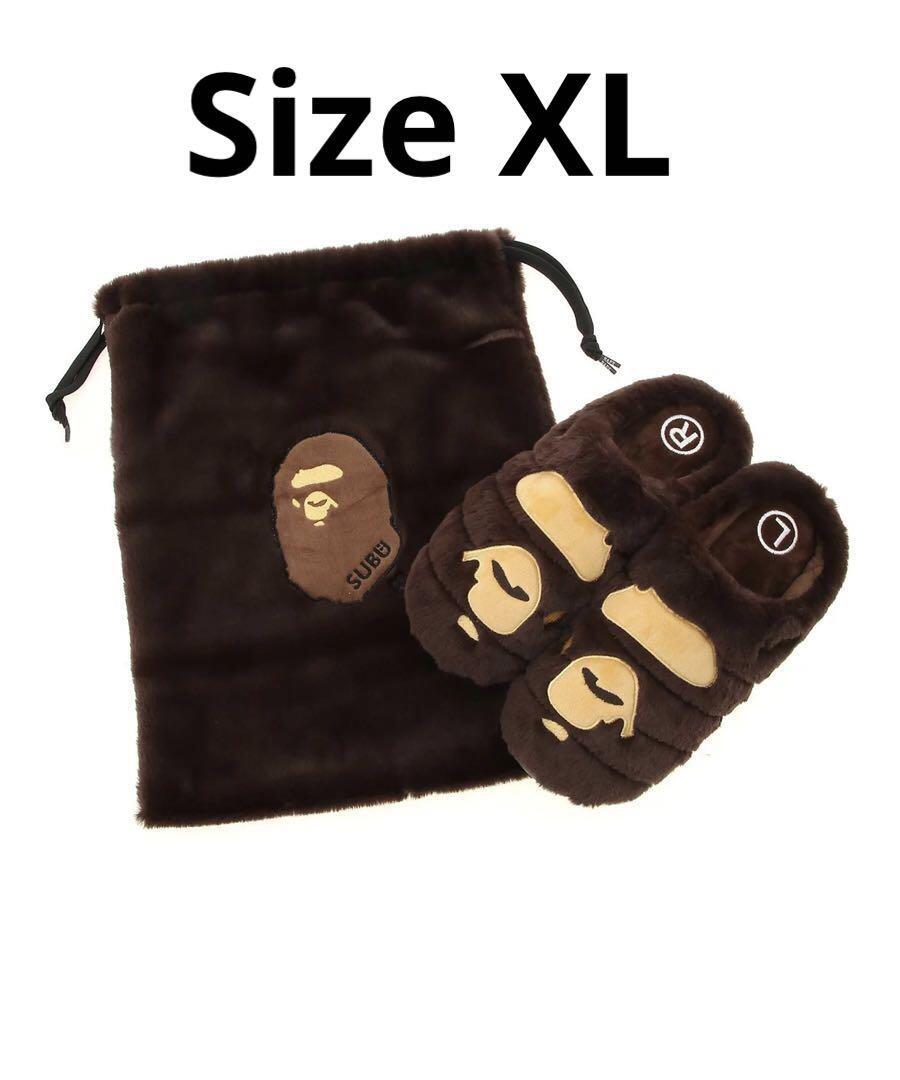 BAPE x SUBU APE HEAD PUFFER SANDALS Brown,Men,A BATHING APE