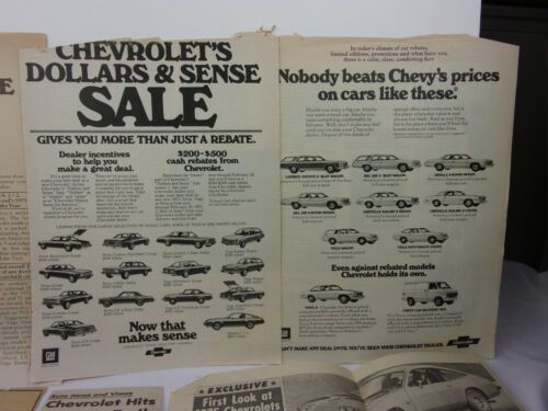 Chevrolets Chevy Nova Monza 1970s ads clippings car magazines C123 - Picture 2 of 6
