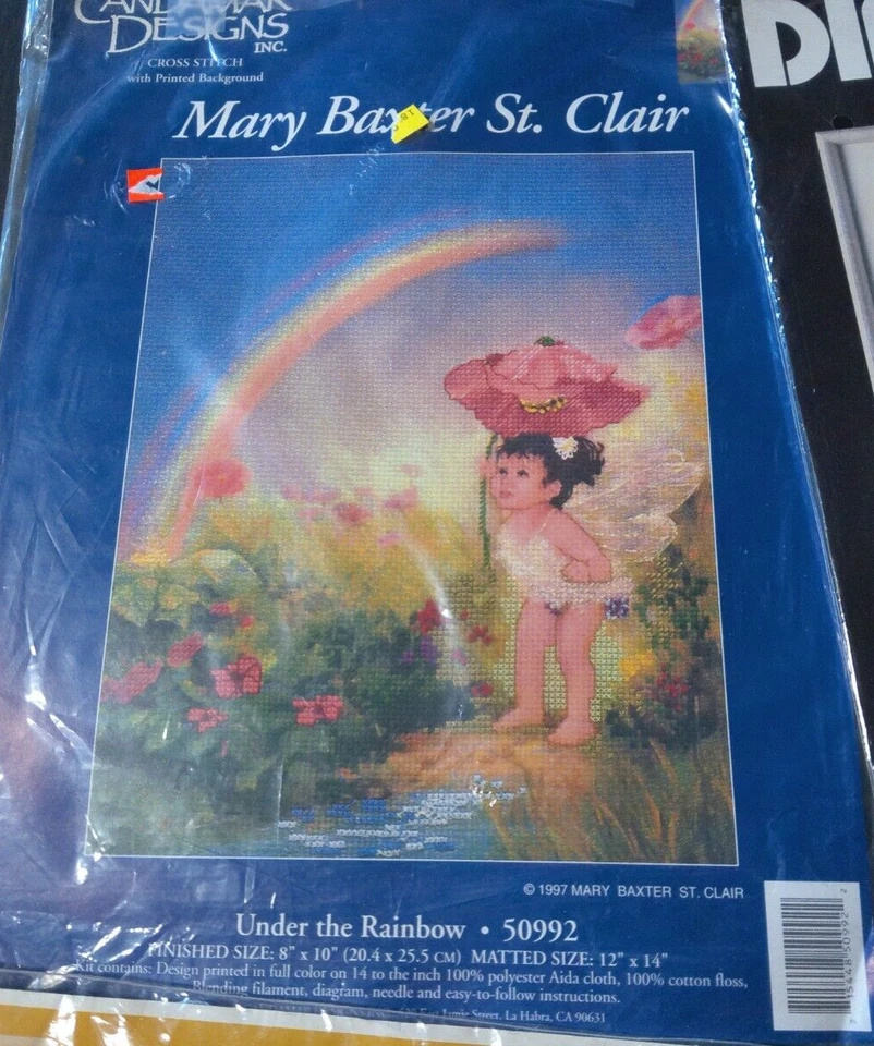 Lote de 4 kits de punto de cruz de punta de aguja de colección kits de bordado flores verano dunas + Foto 4 de 4