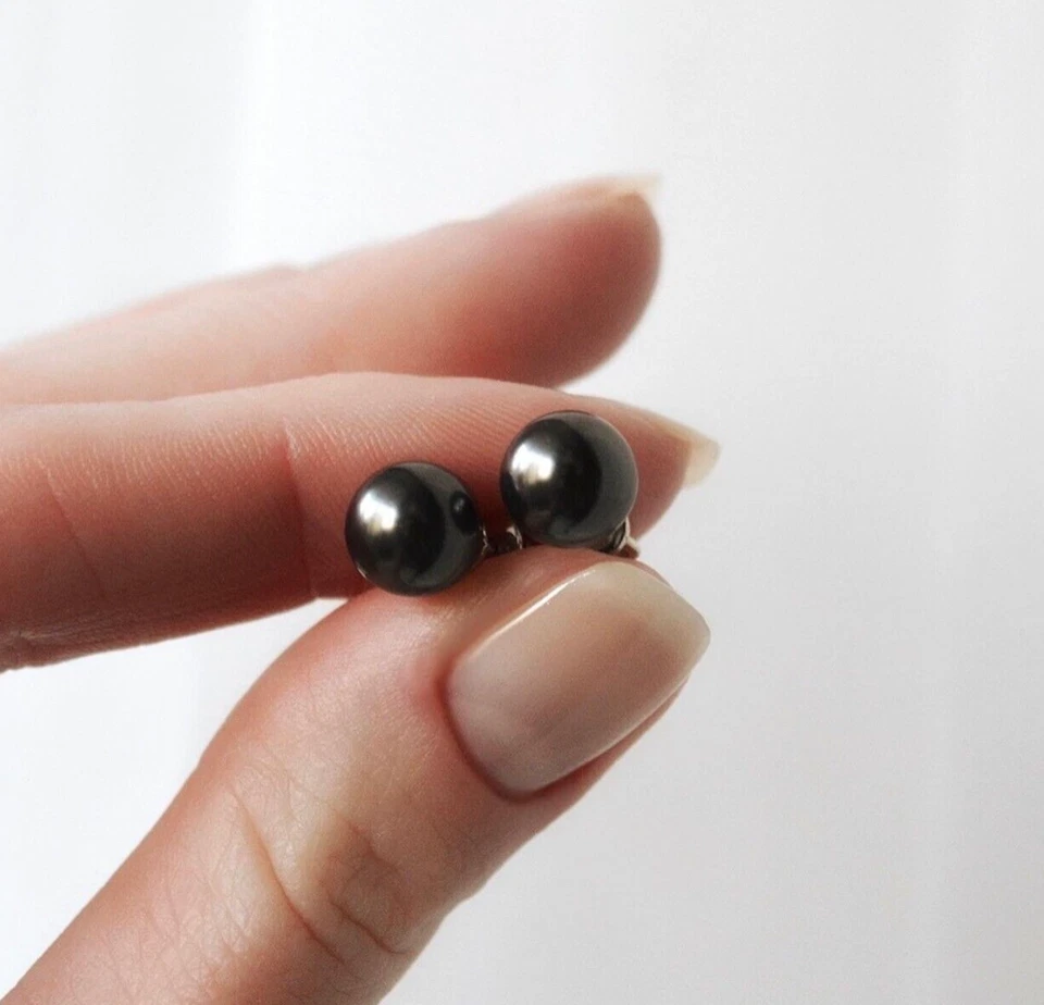 Pendientes con perlas Swarovski plata de ley hechos en Ucrania regalo para mujer Foto 3 de 4