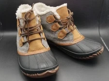 Sorel Womens Out N About Plus Felt Boots Ankle Waterproof Duck Gray 7.5 Rain