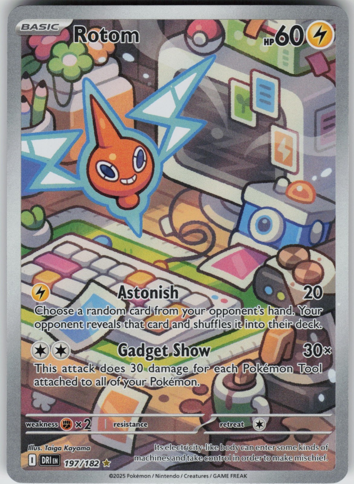 Rotom Illustration Rare SV10: Destined Rivals 197/182 NM